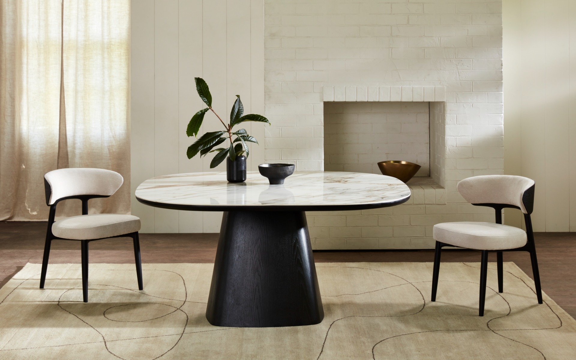 Nick Scali Round Concrete Look Dining Table Provence Round Dining